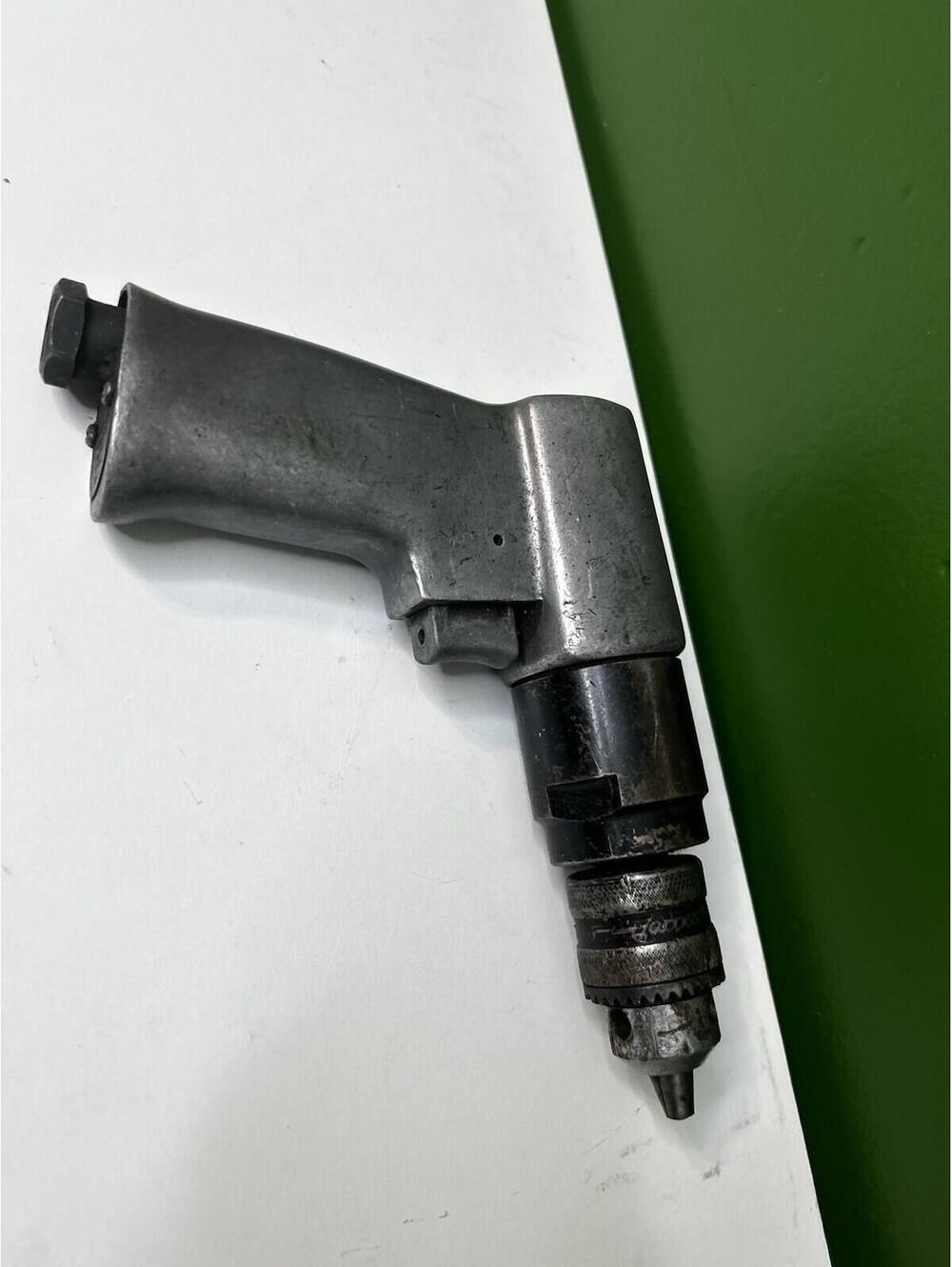 Vintage Air Drill Pneumatic 3/8" Jacobs Chuck Reversible "OIL DAILY" Shop Tool